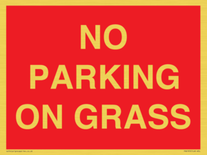 NO PARKING ON GRASS